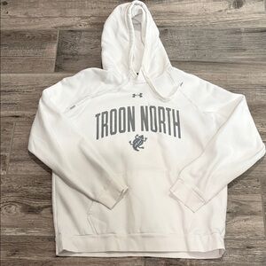Under Armour White Hoodie with Gray Troon North Design